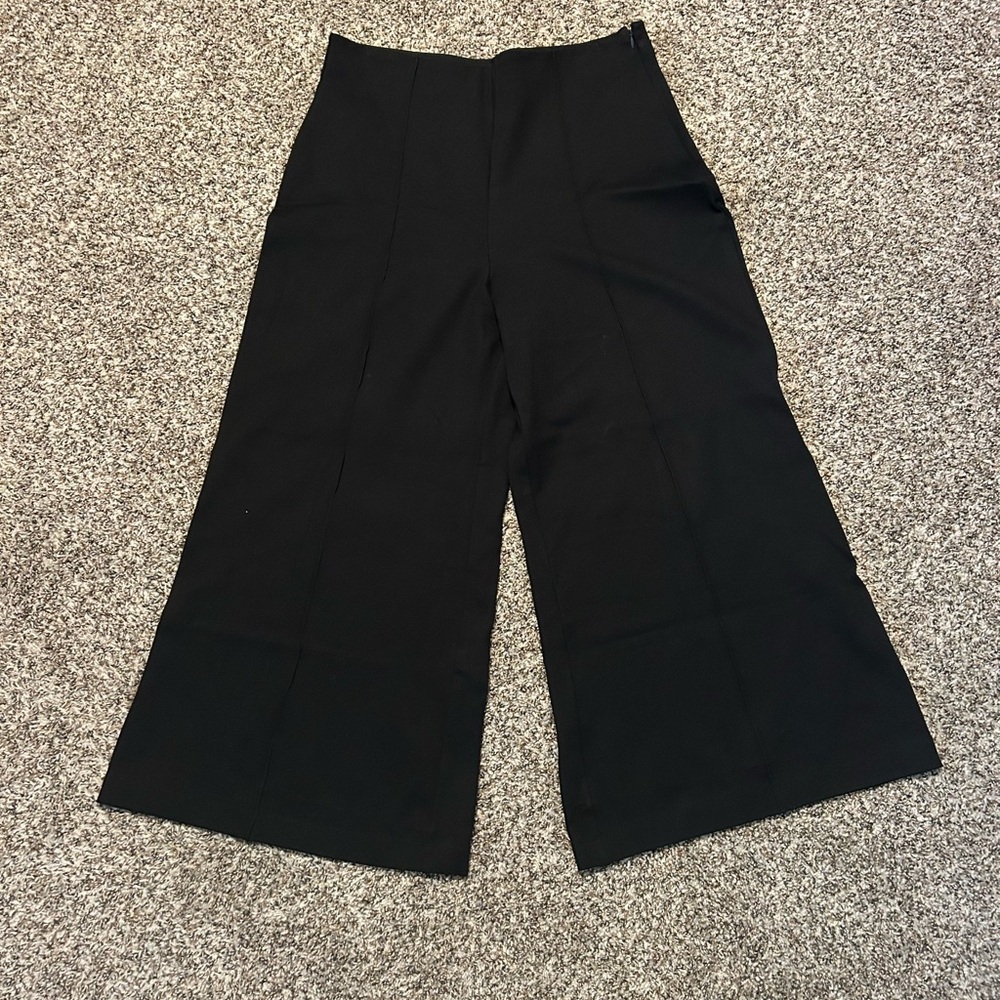 Quince Ultra-Stretch Ponte Wide Leg Ankle Pant